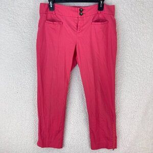 Cartonnier Pink Charlie Ankle Zipper‎ Pants Womens Flat Front Crop Size 8P